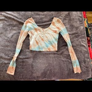 Aeropostale, medium, tie dye cropped long sleeve.